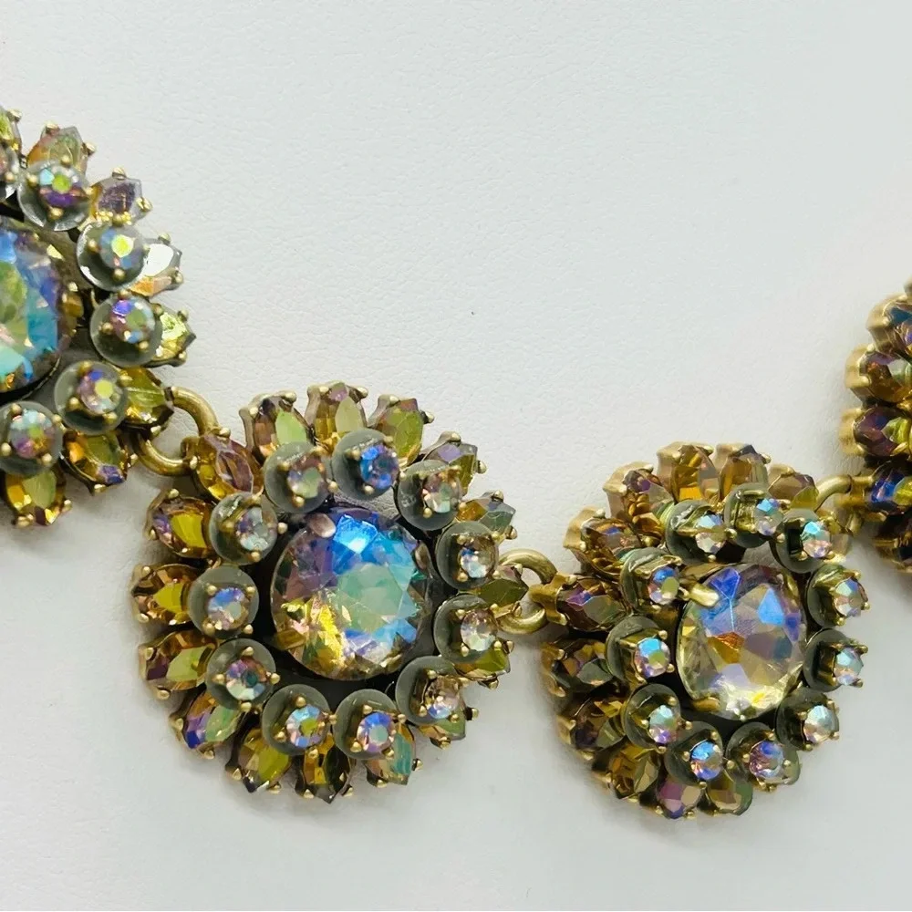 J. Crew Aurora Borealis Jeweled Clusters Necklace